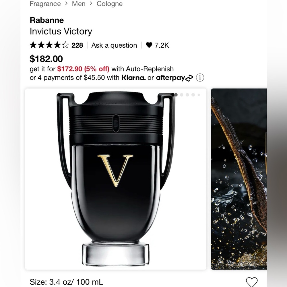 Paco Rabanne invictus victory more than 3/4 full 100 ml